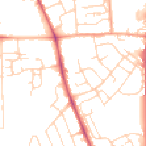 Daytime road noise heatmap for OX3 8PX