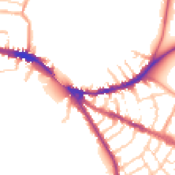 Daytime road noise heatmap for OX4 1AA