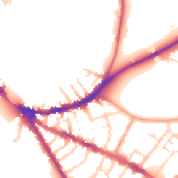 Daytime road noise heatmap for OX4 1AF