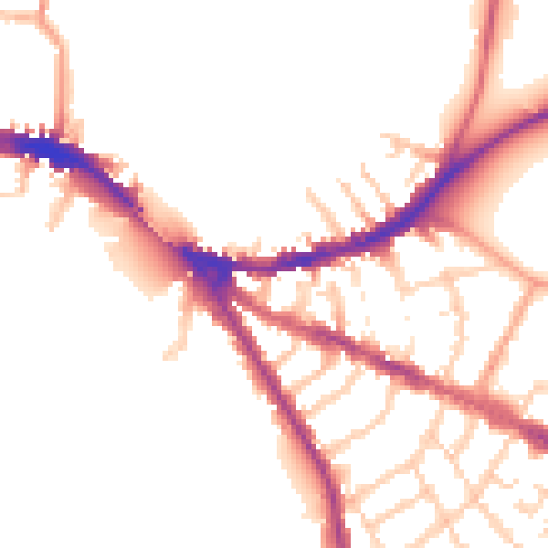 Daytime road noise heatmap for OX4 1AR