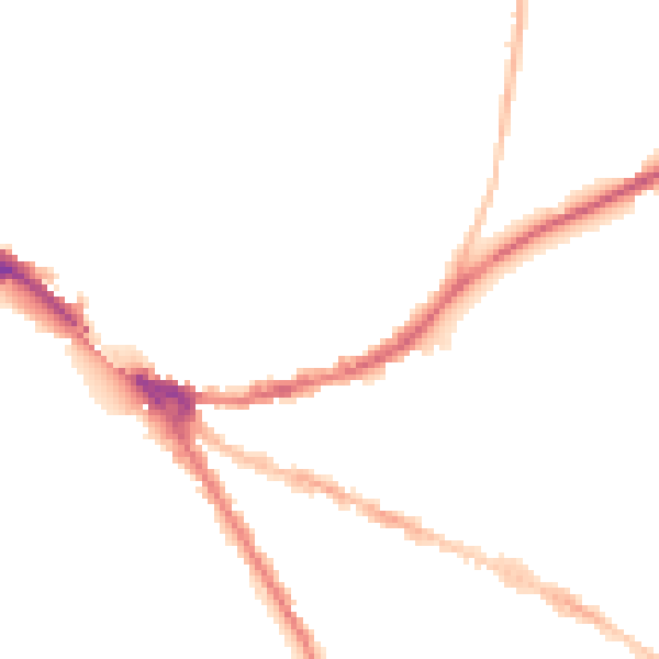 Night-time road noise heatmap for OX4 1AZ