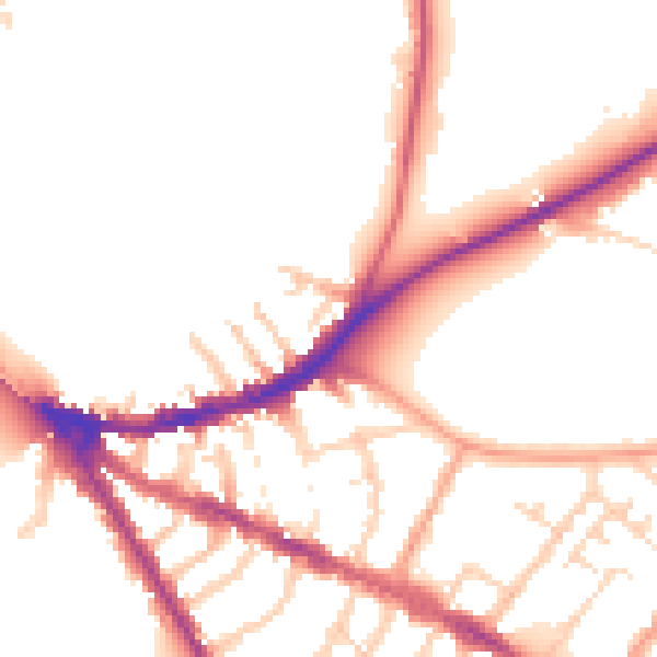 Daytime road noise heatmap for OX4 1BD
