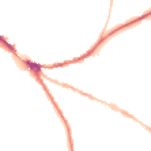Night-time road noise heatmap for OX4 1BN