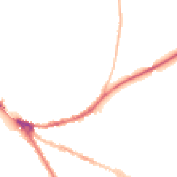 Night-time road noise heatmap for OX4 1BX