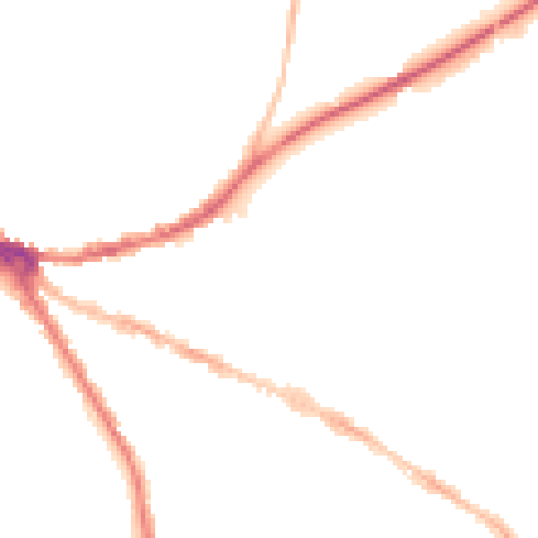 Night-time road noise heatmap for OX4 1DA