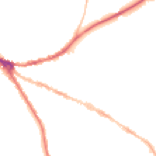 Night-time road noise heatmap for OX4 1DE