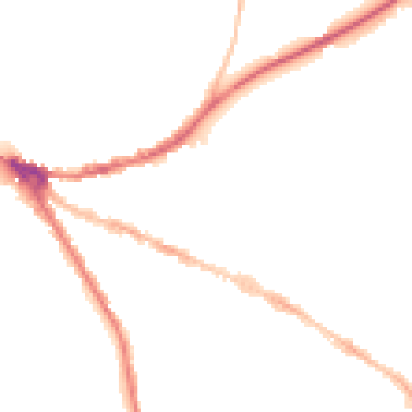 Night-time road noise heatmap for OX4 1DF