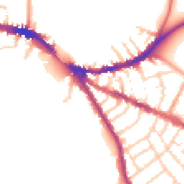 Daytime road noise heatmap for OX4 1EA