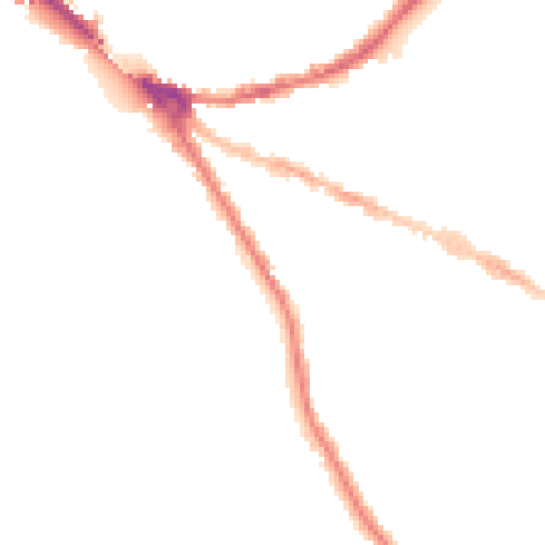 Night-time road noise heatmap for OX4 1EG