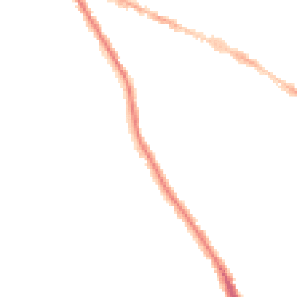 Night-time road noise heatmap for OX4 1EL