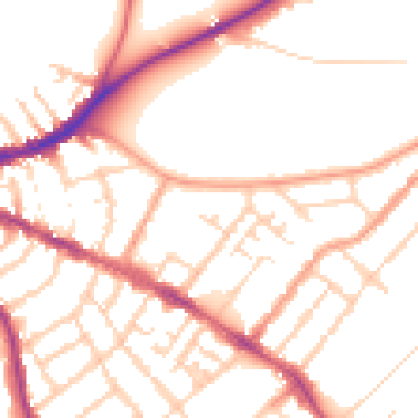 Daytime road noise heatmap for OX4 1XH