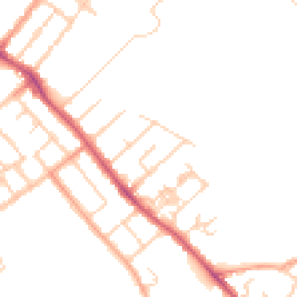 Daytime road noise heatmap for OX4 2DH