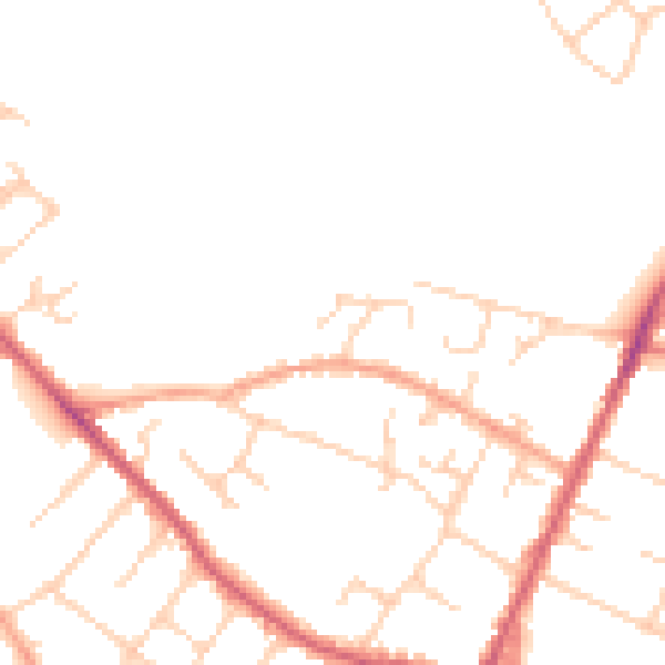 Daytime road noise heatmap for OX4 2GW