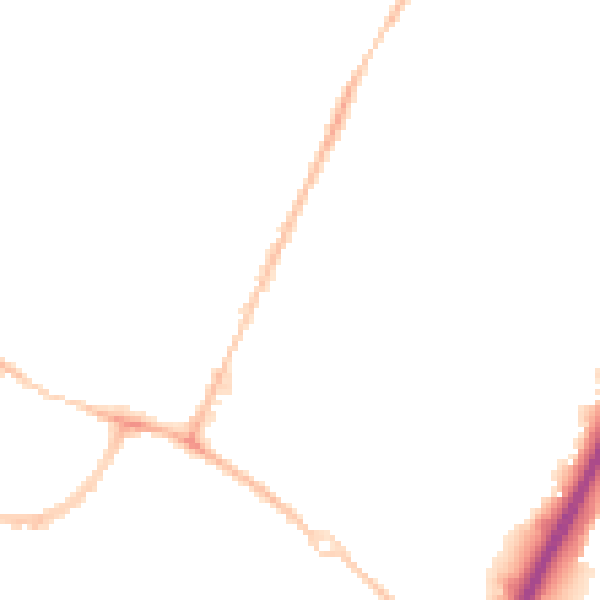 Night-time road noise heatmap for OX4 2NB