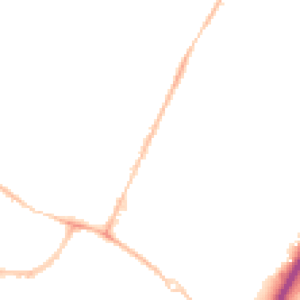 Night-time road noise heatmap for OX4 2NH