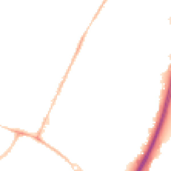 Night-time road noise heatmap for OX4 2NR