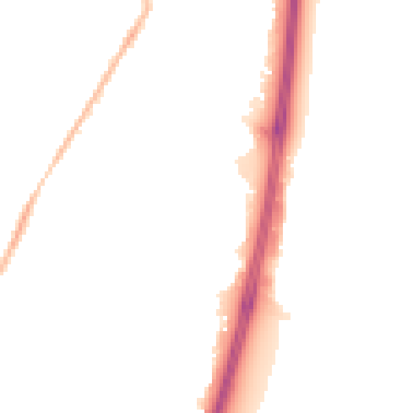 Night-time road noise heatmap for OX4 2PW