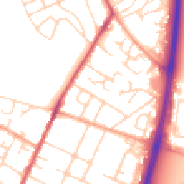 Daytime road noise heatmap for OX4 2QA