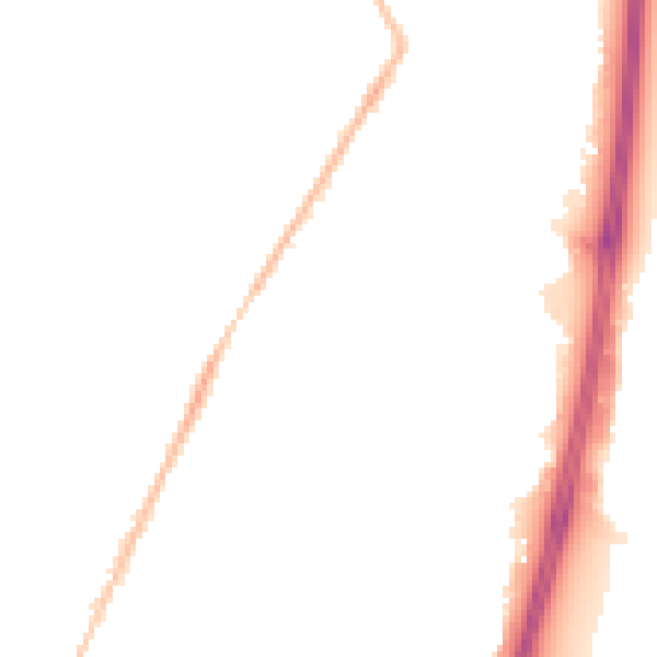 Night-time road noise heatmap for OX4 2QA
