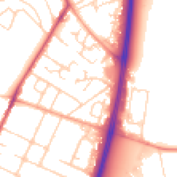 Daytime road noise heatmap for OX4 2RQ