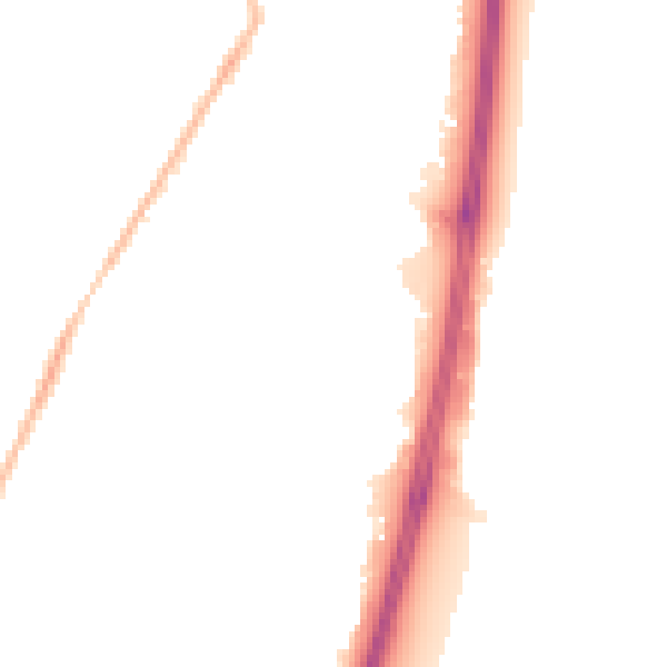 Night-time road noise heatmap for OX4 2RQ