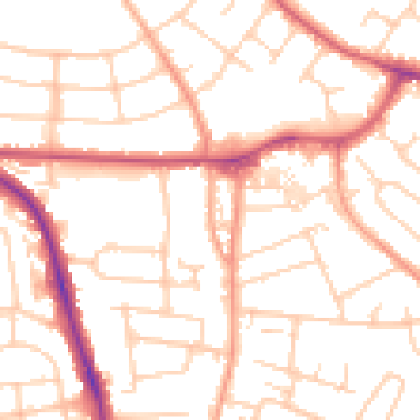 Daytime road noise heatmap for OX4 3LF