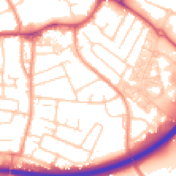Daytime road noise heatmap for OX4 3QS