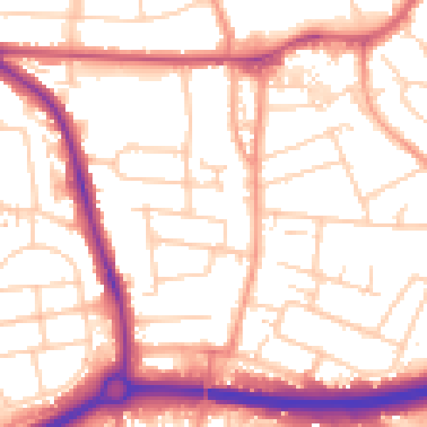 Daytime road noise heatmap for OX4 3SJ