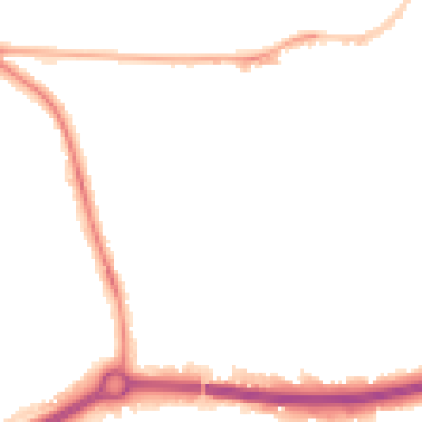 Night-time road noise heatmap for OX4 3SJ