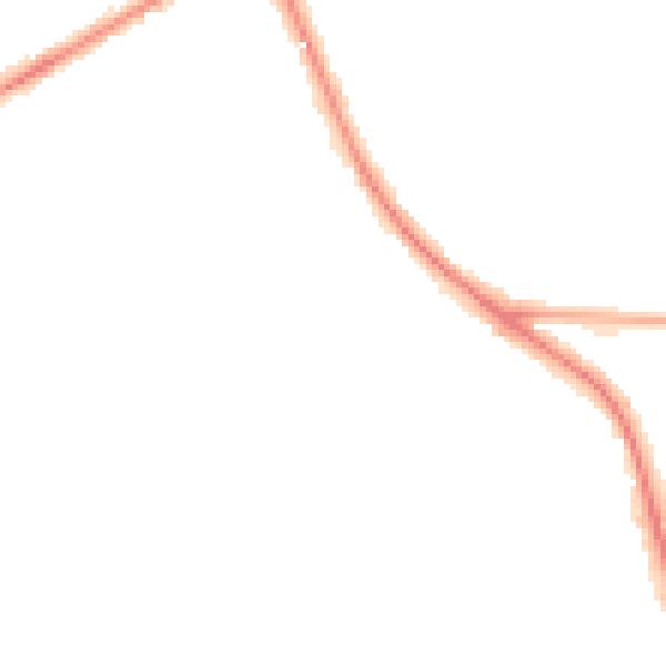 Night-time road noise heatmap for OX4 4DY