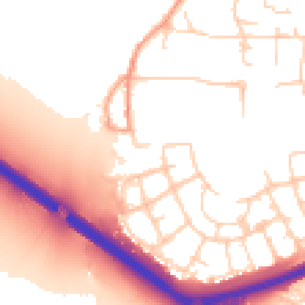 Daytime road noise heatmap for OX4 4EH