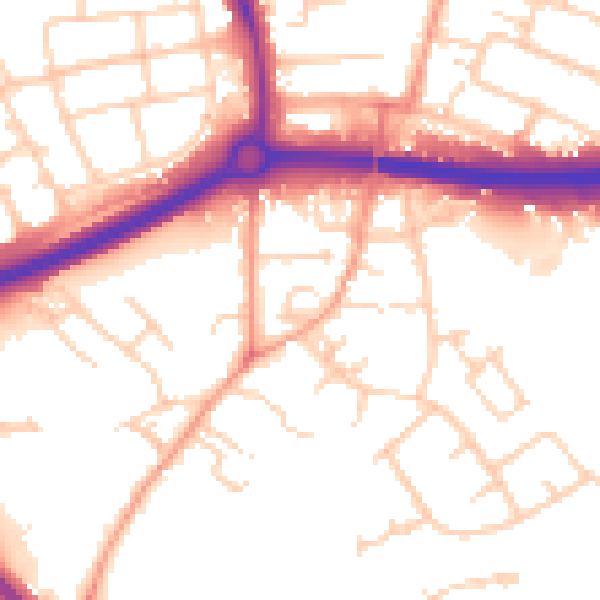 Daytime road noise heatmap for OX4 4PH