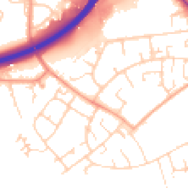 Daytime road noise heatmap for OX4 6AA
