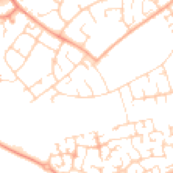 Daytime road noise heatmap for OX4 6DL