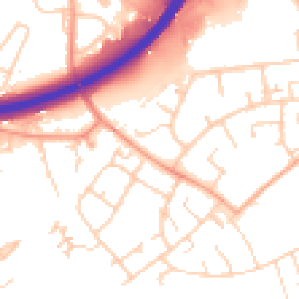 Daytime road noise heatmap for OX4 6HH