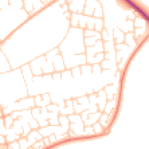 Daytime road noise heatmap for OX4 6QD