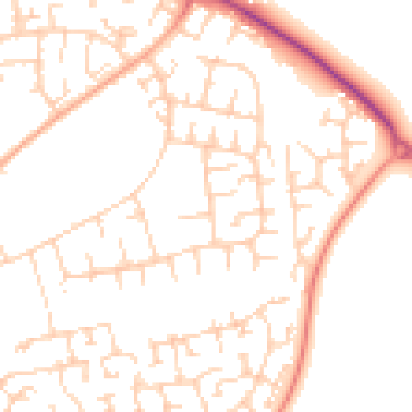 Daytime road noise heatmap for OX4 6RG