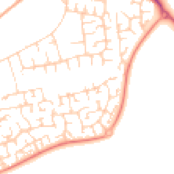 Daytime road noise heatmap for OX4 7RR