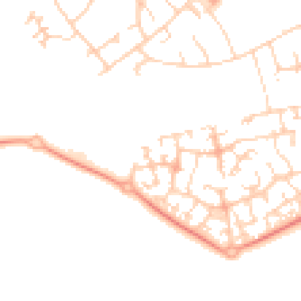 Daytime road noise heatmap for OX4 7WB