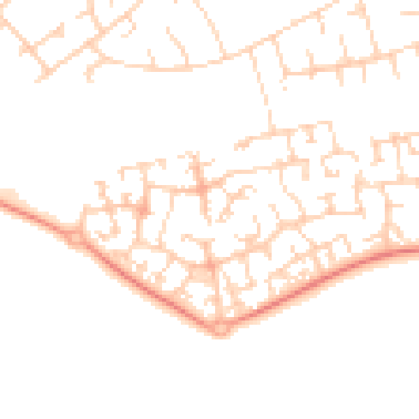 Daytime road noise heatmap for OX4 7WL