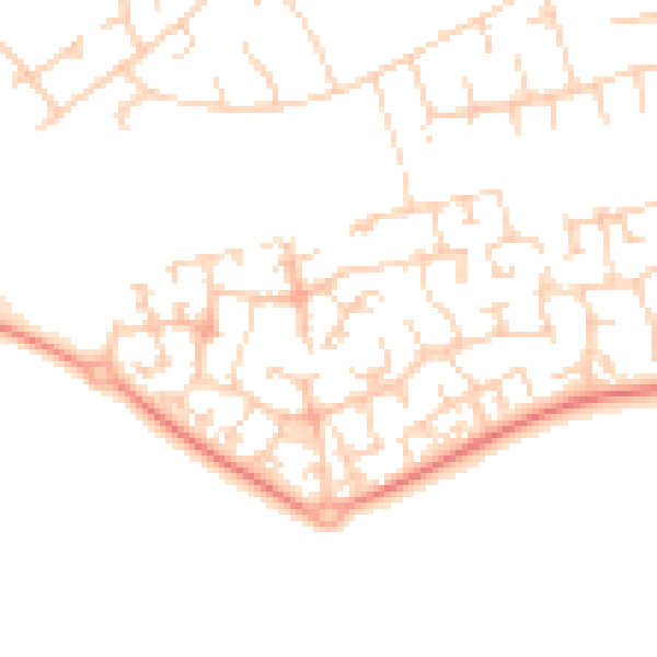 Daytime road noise heatmap for OX4 7WN