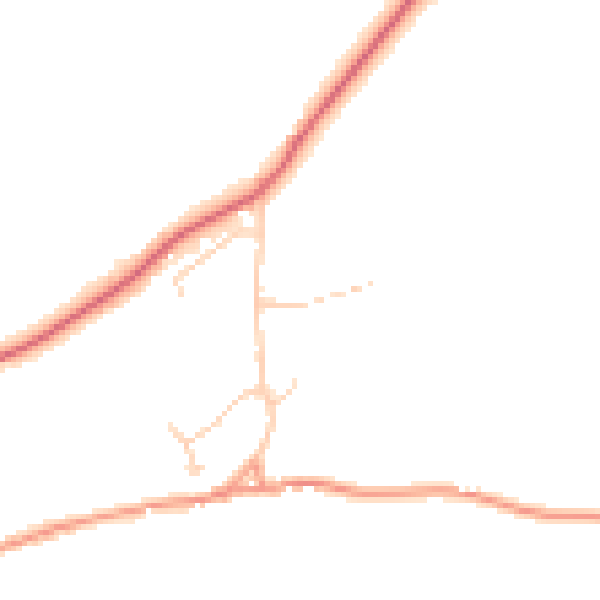 Daytime road noise heatmap for OX7 3BP