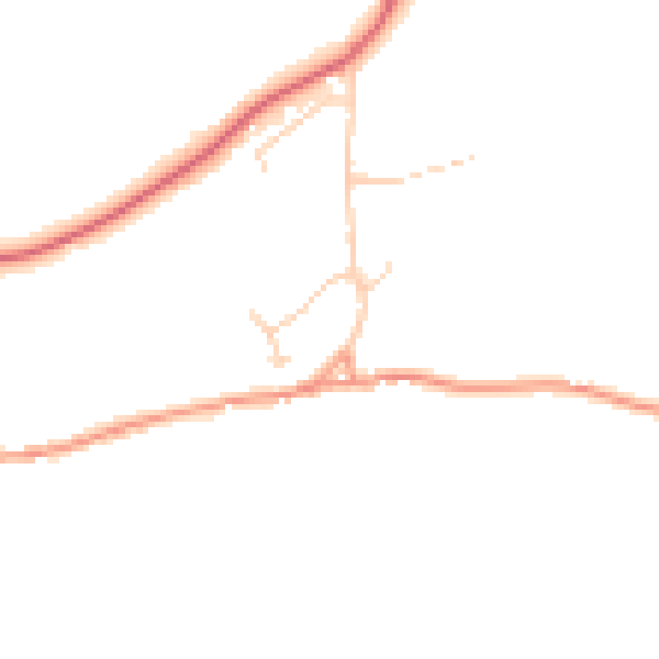 Daytime road noise heatmap for OX7 3BU