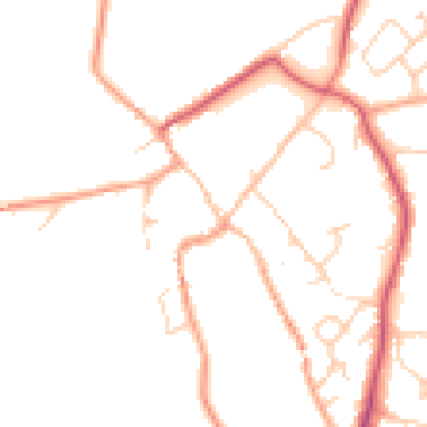 Daytime road noise heatmap for OX7 3PL