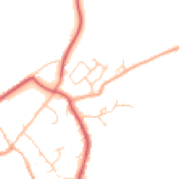 Daytime road noise heatmap for OX7 3RH
