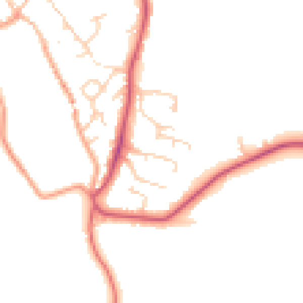 Daytime road noise heatmap for OX7 3ST