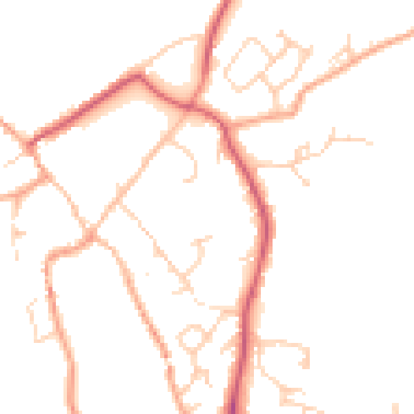 Daytime road noise heatmap for OX7 3TT