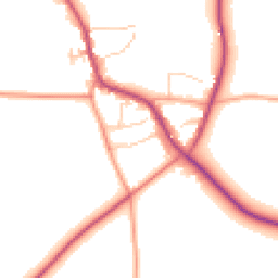 Daytime road noise heatmap for OX7 4AZ