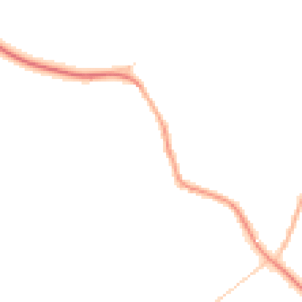 Night-time road noise heatmap for OX7 4LB