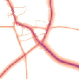 Daytime road noise heatmap for OX7 4NR
